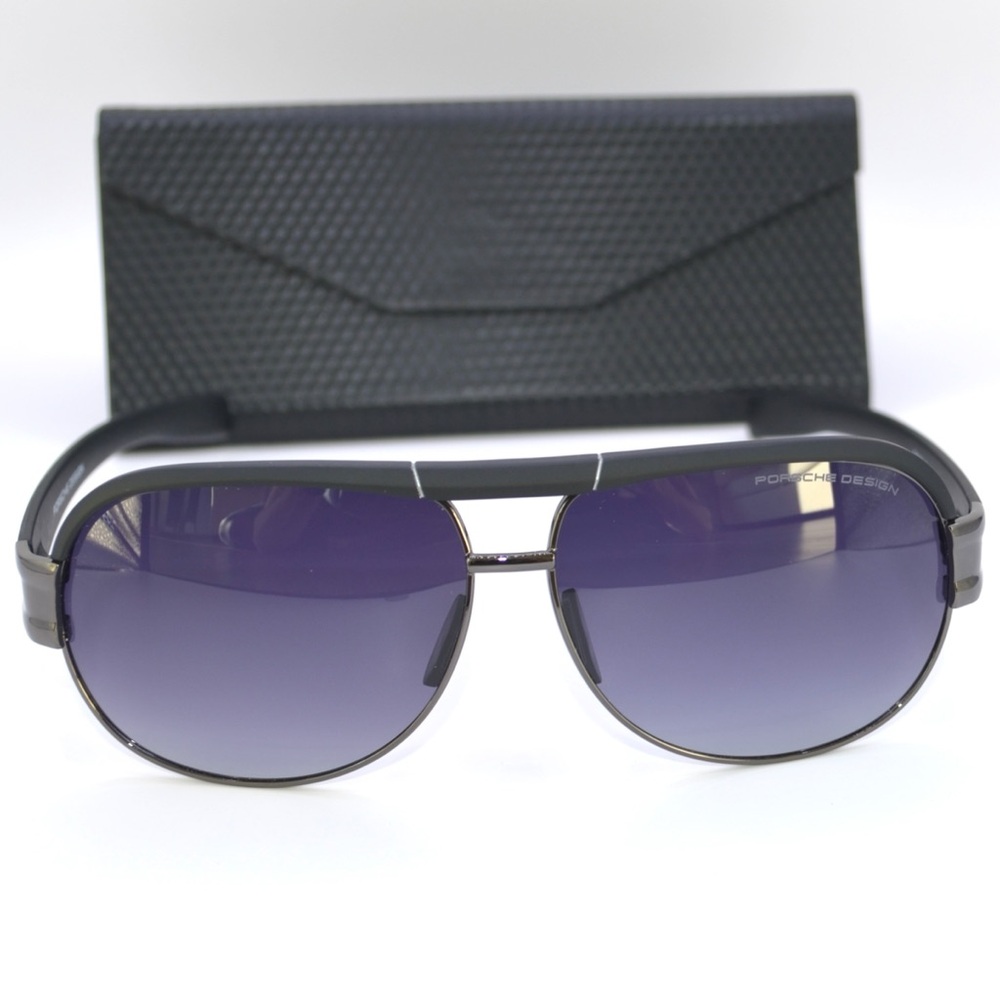 Porsche Design Men Sunglasses Matte Black Gunmetal | New | No Case  62-13-138 - Picture 12 of 12